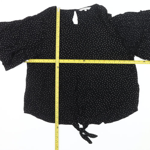 Red Herring Women’s Black Polka Dot Tunic Blouse Size 18