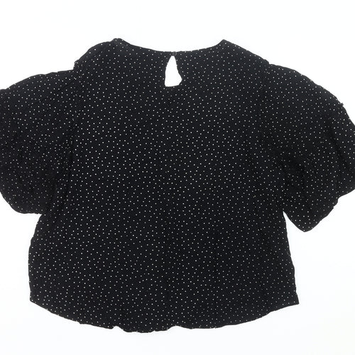 Red Herring Women’s Black Polka Dot Tunic Blouse Size 18