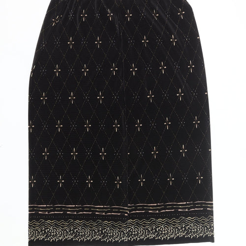 Berkertex Plus Size 22 Women’s Black Geometric Embroidered Pencil Skirt
