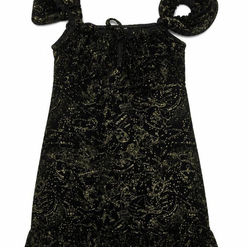 New Girl Order Women’s Black Size 12 Mini Velvet Star Print Party Dress