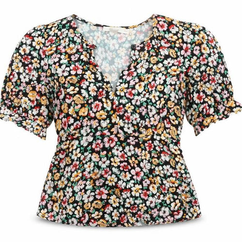Finery Womens Multicoloured Floral Viscose Blouse Size 10 Tunic Puff Sleeve