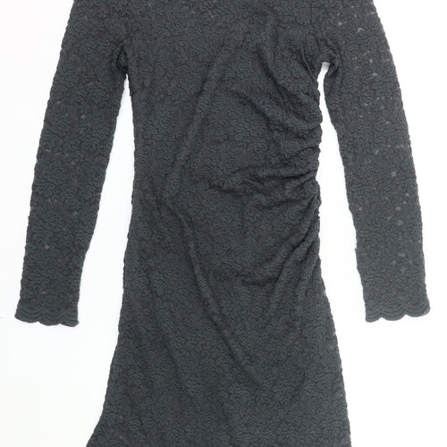 Phase Eight Women’s Black Lace Bodycon Dress Size 14 Knee Length