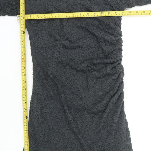 Phase Eight Women’s Black Lace Bodycon Dress Size 14 Knee Length