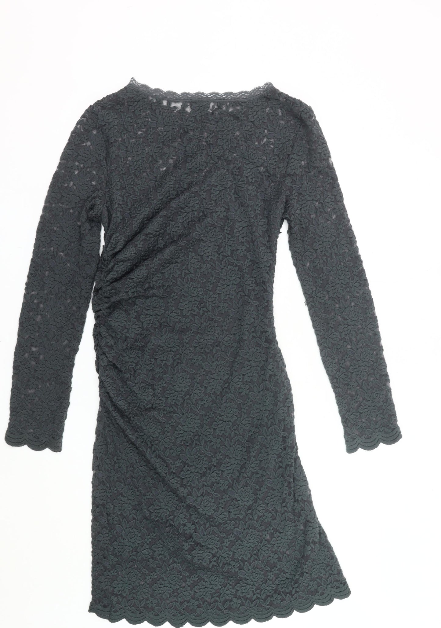 Phase Eight Women’s Black Lace Bodycon Dress Size 14 Knee Length