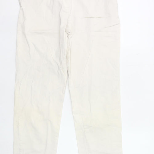 Green Lamb Womens Ivory Chino Trousers Size 12 Straight Leg