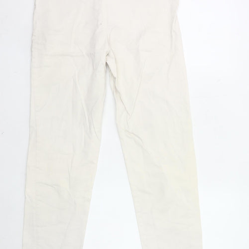 Green Lamb Womens Ivory Chino Trousers Size 12 Straight Leg