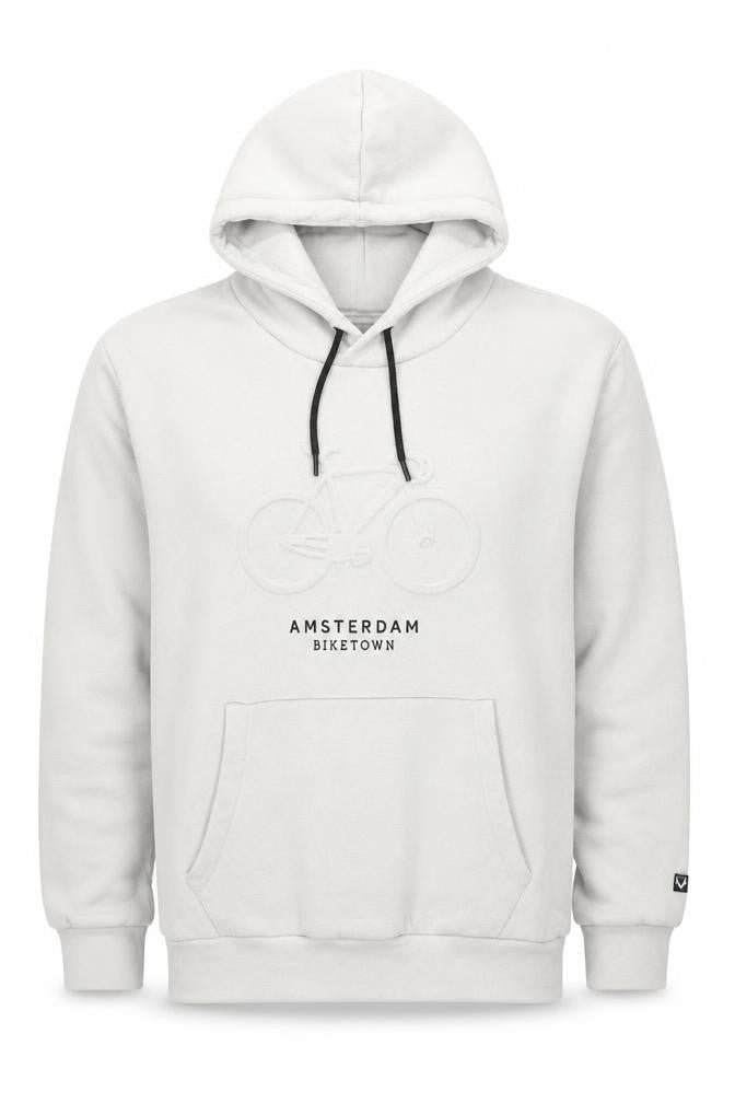 Front view of FOX Originals Men's Grey L Pullover Hoodie Graphic Cycling