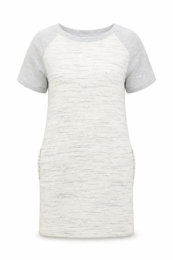Miss Selfridge Women’s White Grey Short T-Shirt Dress Size 4