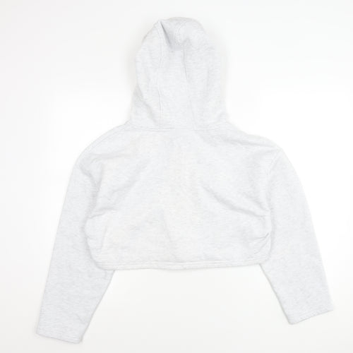 Primark Women’s Grey Cropped Harvard Hoodie Jacket Size 12