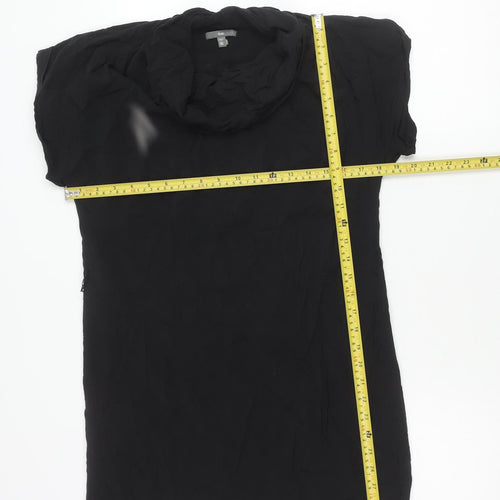 Gap Women’s Black XS Shift Short Sleeve Chiffon Dress