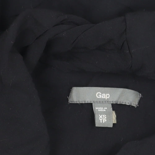 Gap Women’s Black XS Shift Short Sleeve Chiffon Dress