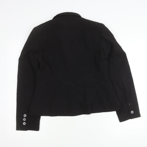 Next Women Black Size 12 Tailored Single-Breasted Suit Jacket