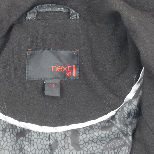 Next Women Black Size 12 Tailored Single-Breasted Suit Jacket