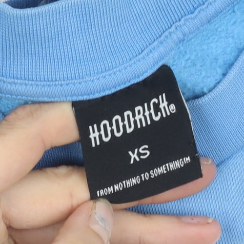 Hoodrich Men’s Blue XS Crew Neck Graphic Sweatshirt Cotton Blend