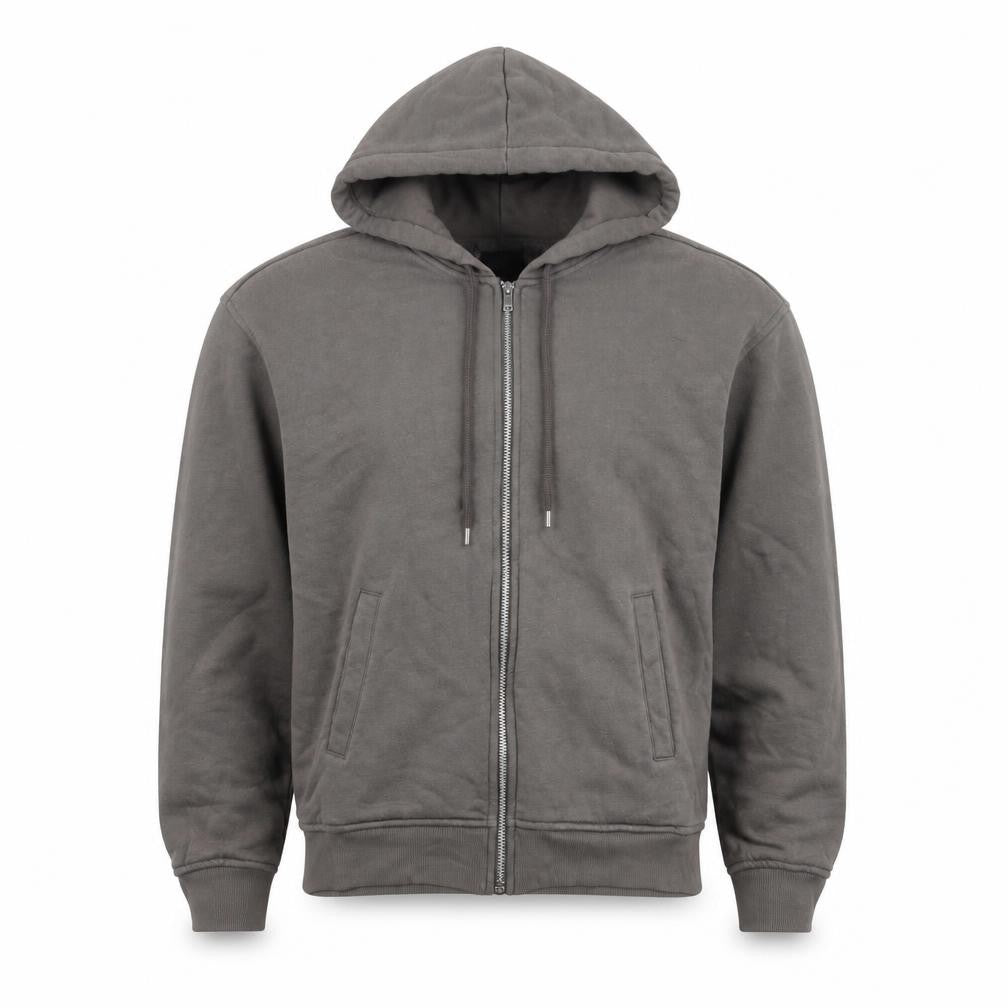 H&M Women Grey Size 12 Hooded Zip Basic Jacket with Pockets