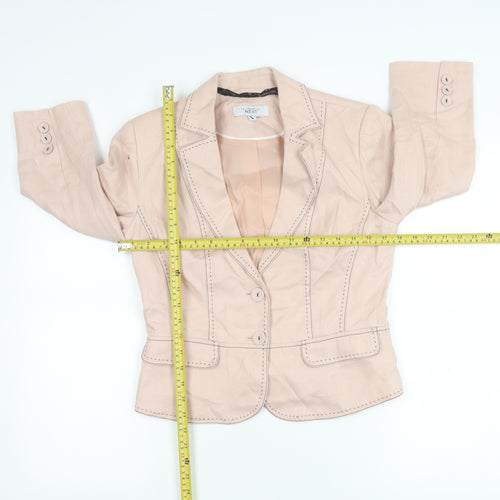 Next Women Beige Size 10 Tailored Suit Jacket Blazer Ramie