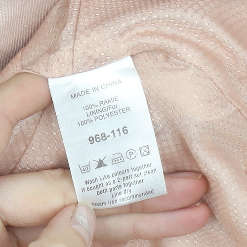 Next Women Beige Size 10 Tailored Suit Jacket Blazer Ramie