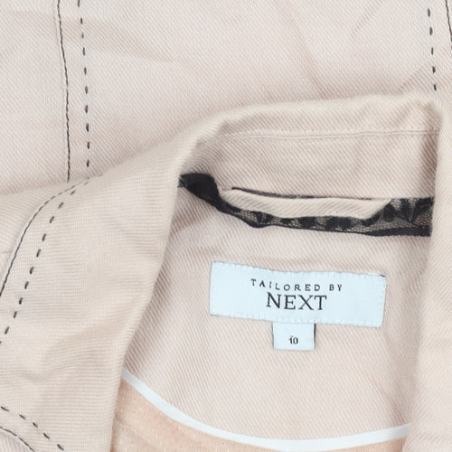 Next Women Beige Size 10 Tailored Suit Jacket Blazer Ramie