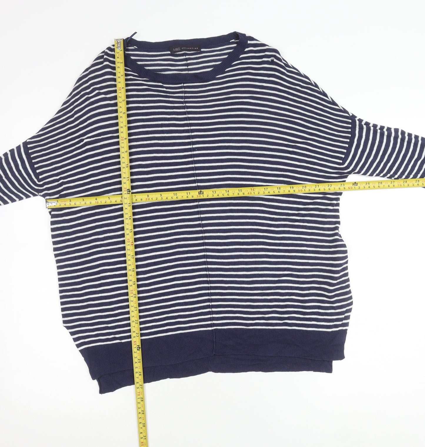 Marks and Spencer Women’s Blue Striped Tunic Top Size 12