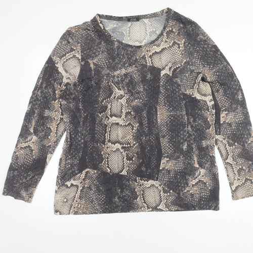 Basler Women’s Multicoloured Snake Print Blouse Size 14
