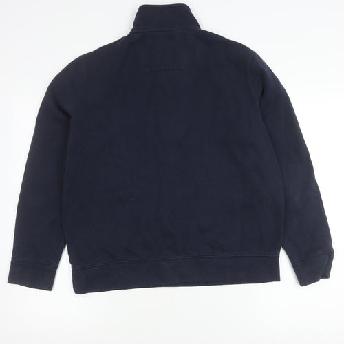 Nautica Unisex Blue Small 1/4 Zip Pullover Sweatshirt Cotton Blend