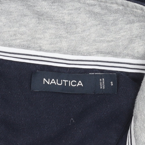 Nautica Unisex Blue Small 1/4 Zip Pullover Sweatshirt Cotton Blend