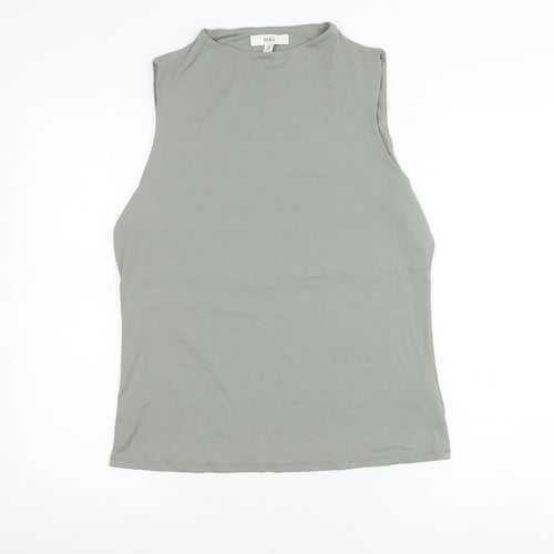 Marks and Spencer Womens Grey Size 16 Mock Neck Sleeveless Tank Top