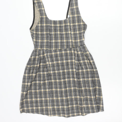 Topshop Women’s Multicoloured Check Pinafore Mini Dress UK 6