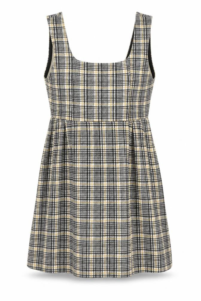 Topshop Women’s Multicoloured Check Pinafore Mini Dress UK 6