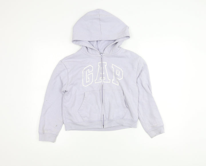 GAP Kids Girls Purple Hoodie Jacket Age 10-11 Years Full Zip Logo