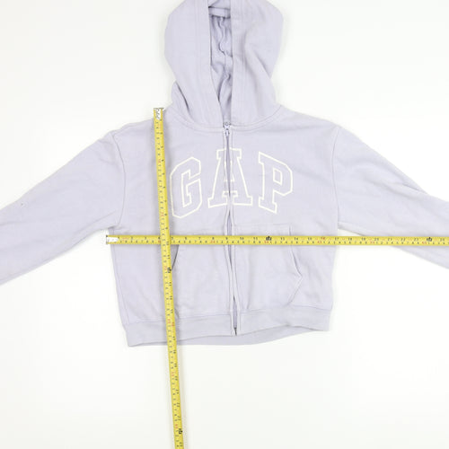 GAP Kids Girls Purple Hoodie Jacket Age 10-11 Years Full Zip Logo