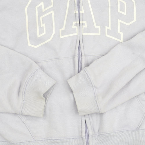 GAP Kids Girls Purple Hoodie Jacket Age 10-11 Years Full Zip Logo