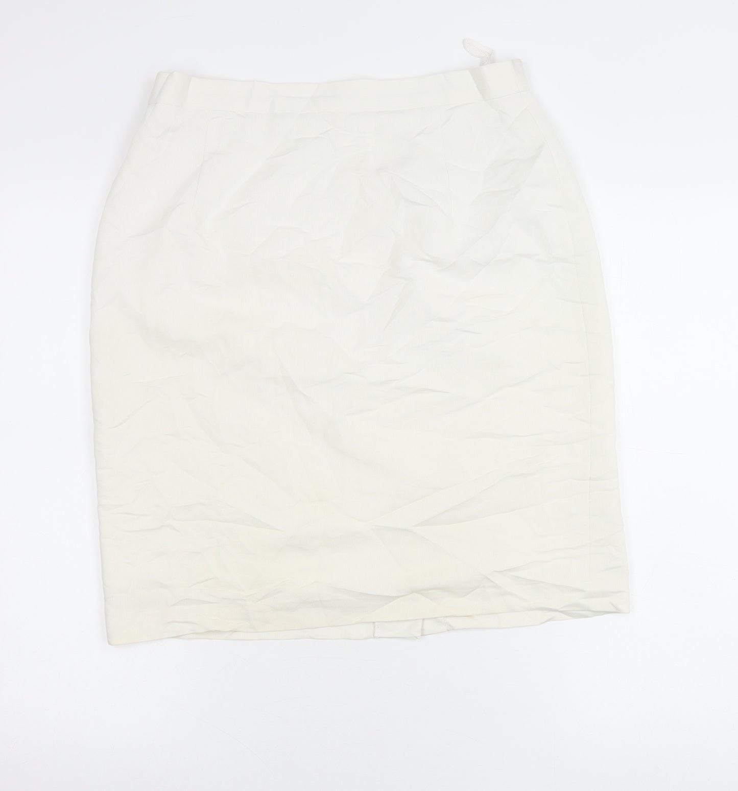 Paul Laporte Women’s White Size 16 Pencil Skirt Knee Length Viscose Blend