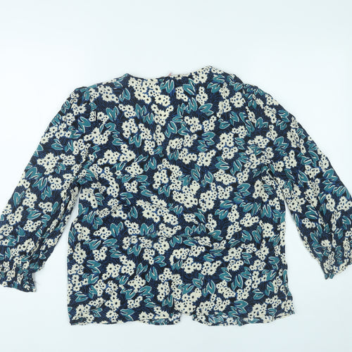 Finery Women’s Multicoloured Floral Blouse UK 16 Viscose Top