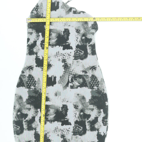 H&M Divided Women’s Black Bodycon One Shoulder Sleeveless Dress Size S