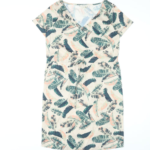 Mountain Warehouse Women’s Beige Tropical Print Shift Dress Size 8
