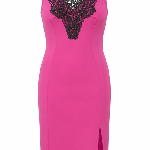 New Look Women Pink Bodycon Knee Length Dress Size 12 Party