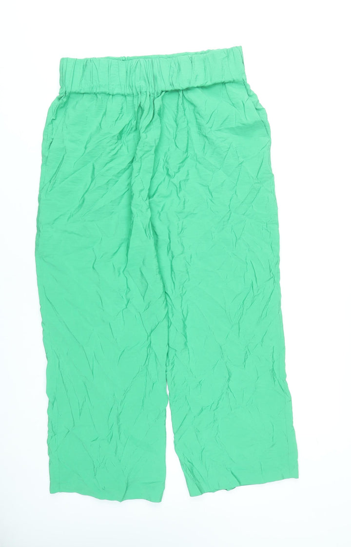 Whistles Women’s Green Size 12 Wide-Leg Lightweight Trousers