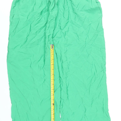 Whistles Women’s Green Size 12 Wide-Leg Lightweight Trousers