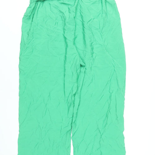 Whistles Women’s Green Size 12 Wide-Leg Lightweight Trousers
