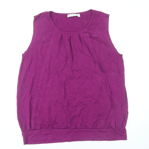JoJo Maman Bébé Women’s Purple Tank Top Sleeveless L Viscose Blend