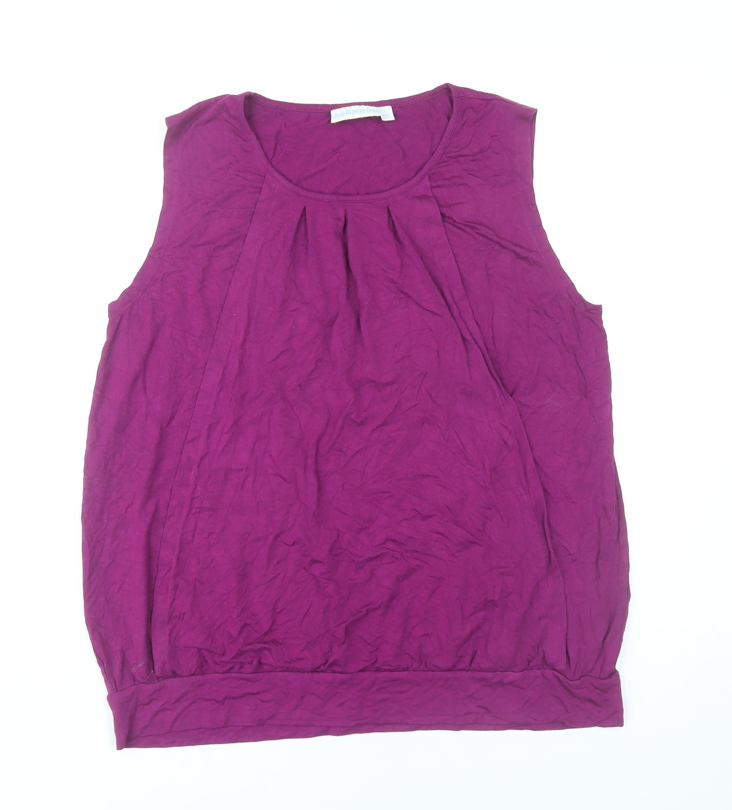 JoJo Maman Bébé Women’s Purple Tank Top Sleeveless L Viscose Blend