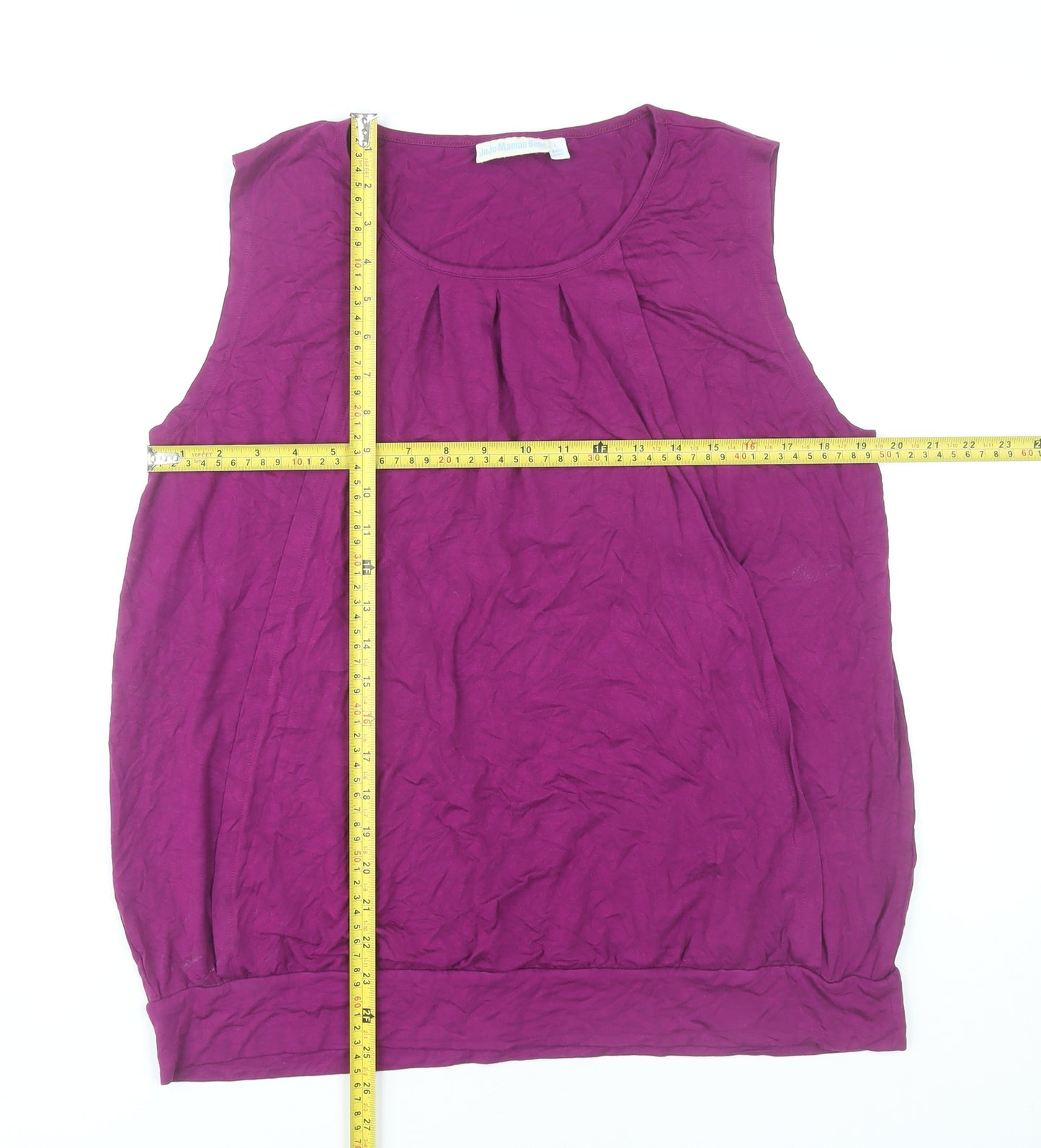 JoJo Maman Bébé Women’s Purple Tank Top Sleeveless L Viscose Blend