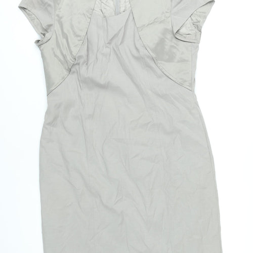Singh Madan Womens Beige Size 18 Sheath Workwear Dress