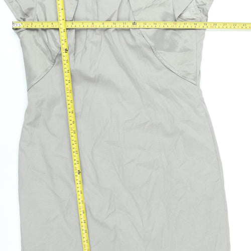 Singh Madan Womens Beige Size 18 Sheath Workwear Dress