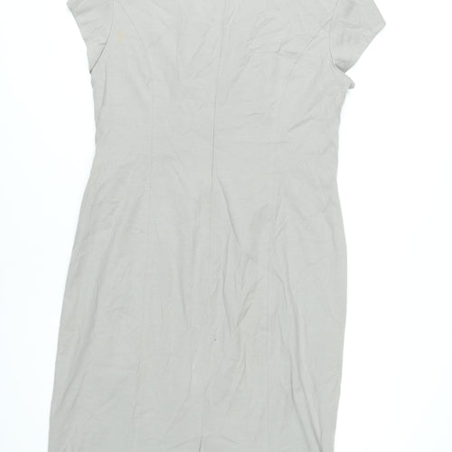 Singh Madan Womens Beige Size 18 Sheath Workwear Dress