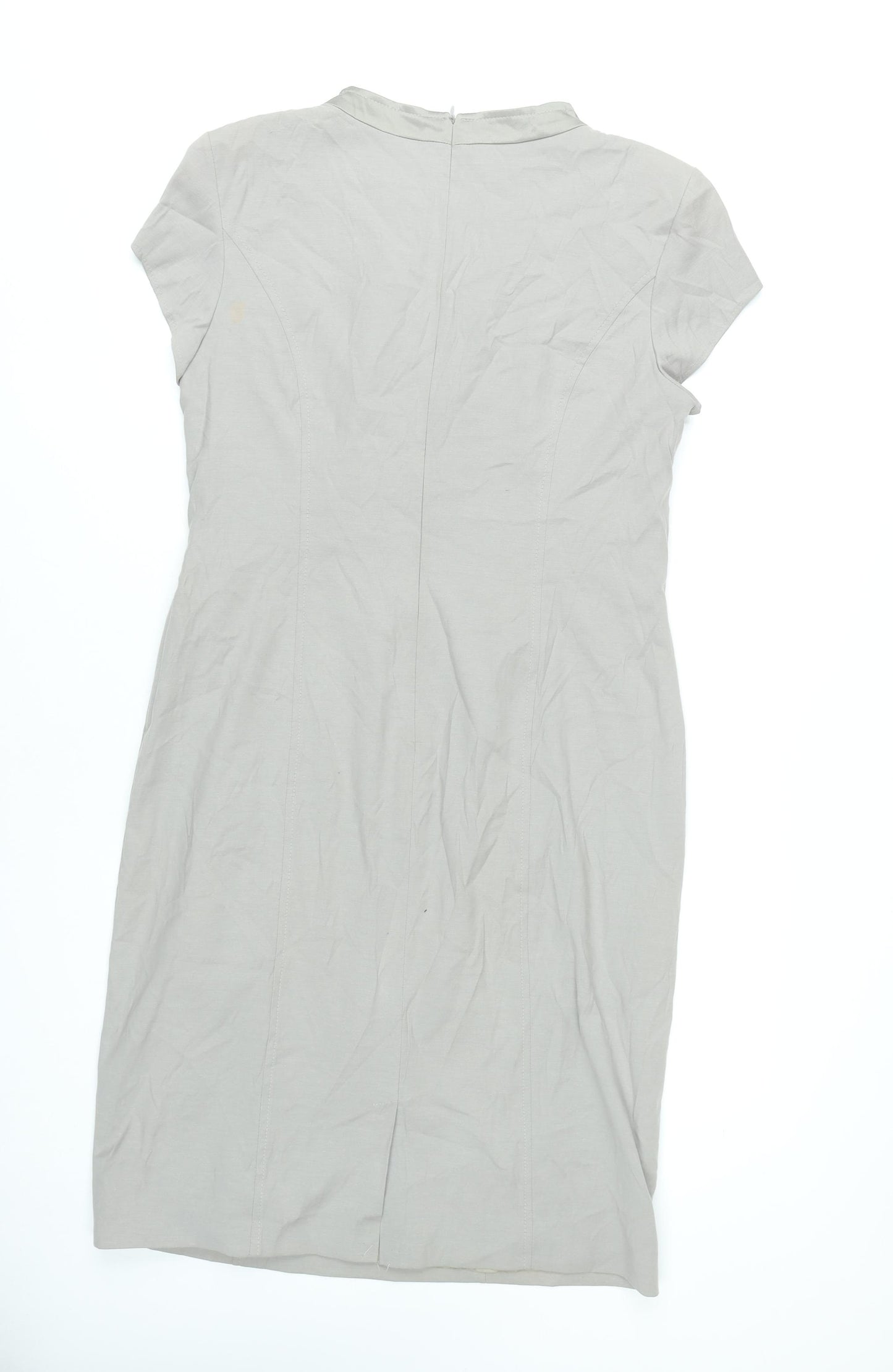 Singh Madan Womens Beige Size 18 Sheath Workwear Dress