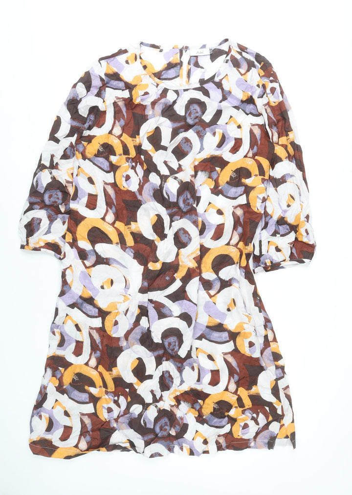 Adini Women’s Multicoloured Viscose Knee Length Shift Dress L