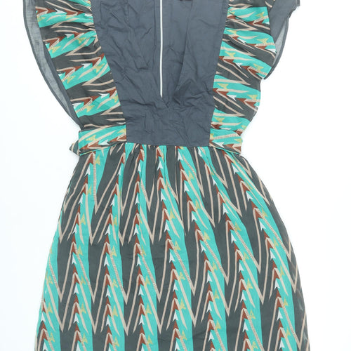 Reef Women’s Multicoloured A-Line Short Flutter Sleeve Dress M