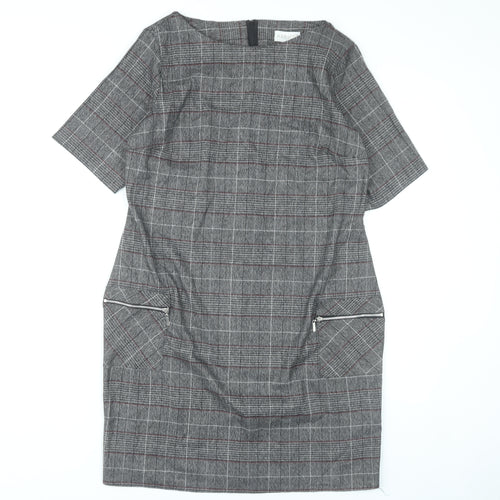 Apricot Women’s Grey Check Shift Dress UK 12 Workwear Business